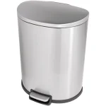 StyleWell 13 Gal. Stainless Steel D-Shaped Step-On Trash Can with Removable Liner thumbnail 1