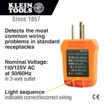 Klein Tools 3-Piece Insulated Electrical Tool Set with Multi-Bit Screwdriver, Wire Strippers and Receptacle Tester thumbnail 4