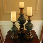 LUMABASE 3-Piece Round Flameless LED Wax Candle Set with Remote Control, Color Changing Pillar Candles thumbnail 6