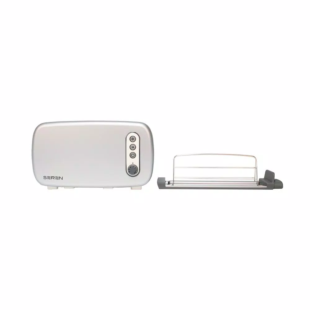 BergHOFF Seren 2-Slice Chrome Long Slot Toaster with Side Loading Rack