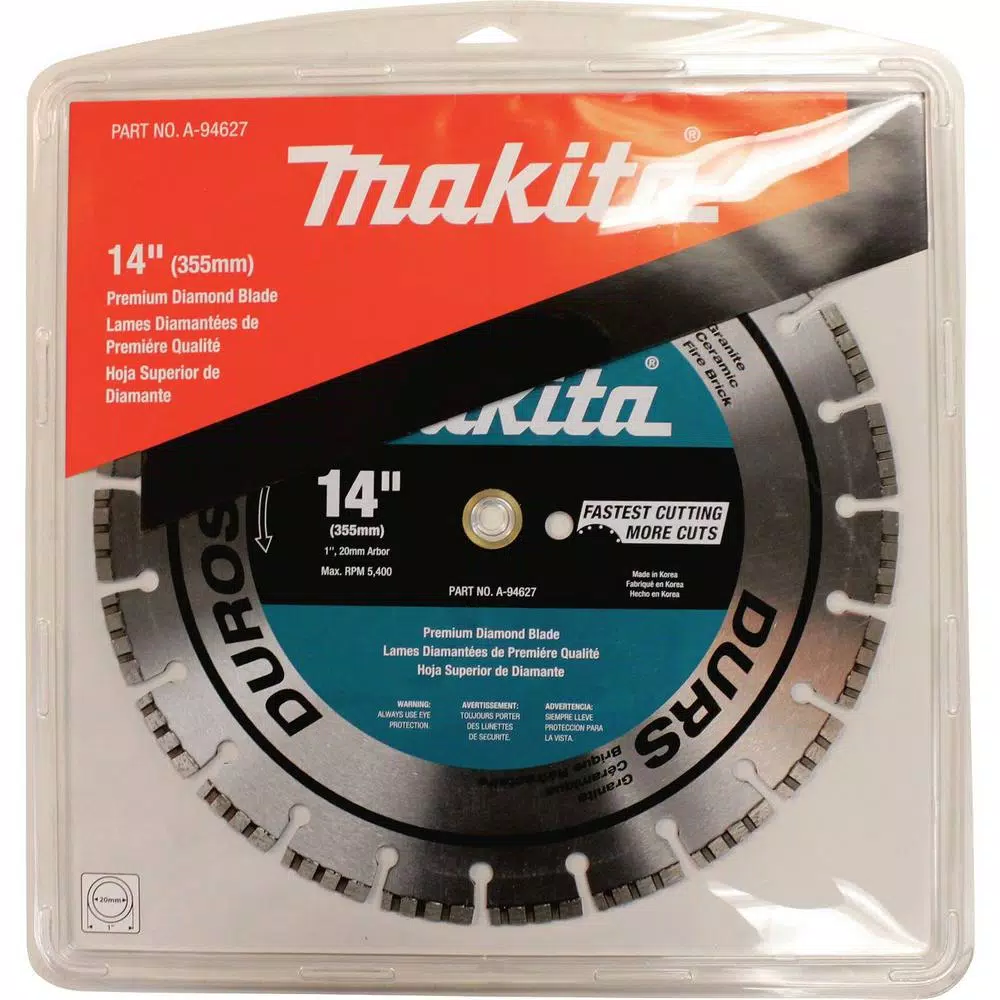Makita 14 in. Diamond Turbo Blade for Concrete and Masonry