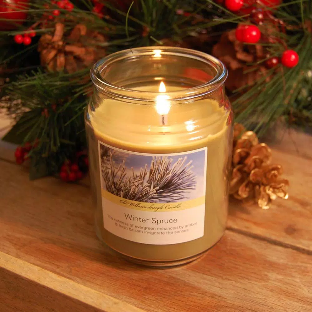 LUMABASE Holiday Scented Candle Collection - 3 Pack 18 oz. Glass Apothecary Jars
