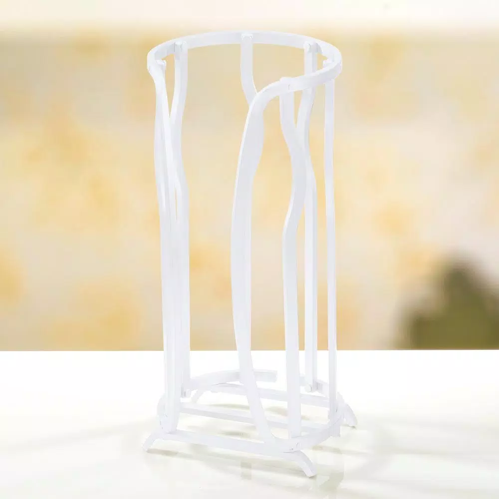 Bath Bliss Aluminum Toilet Paper Holder, 3-Roll Vertical Reserve, White