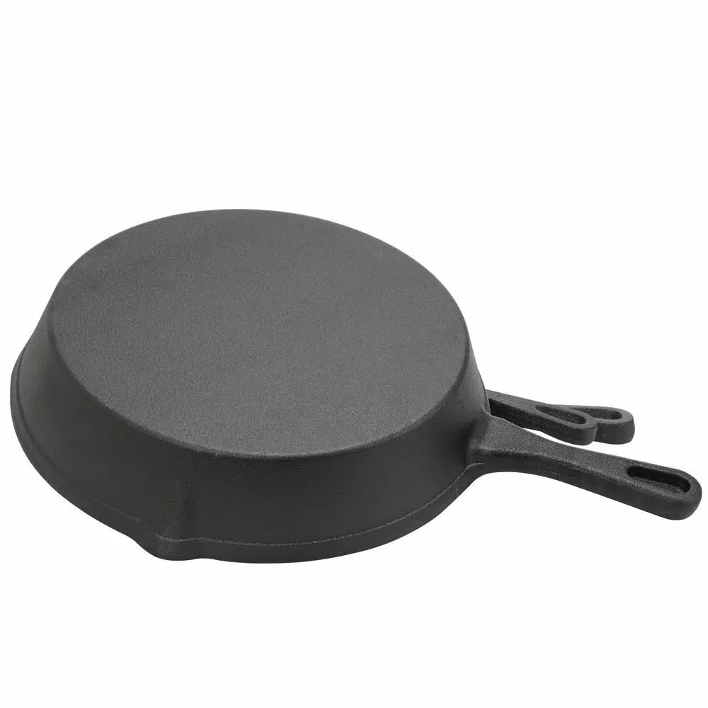 General Store Addlestone 3-Piece Cast Iron Skillet Set, Pre-Seasoned Black Cookware