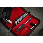 Milwaukee 12-Piece 3/8 in. Drive Metric Ratchet and Socket Set thumbnail 15