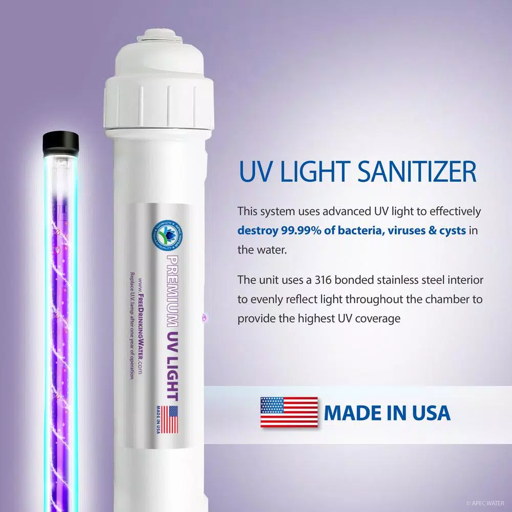 APEC Water Systems APEC UV Ultra Violet Sterilizer Water Filter Kit with 1/4 in. Quick Connect