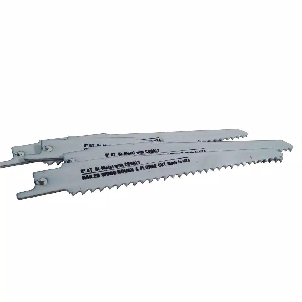 BLU-MOL 6 in. x 3/4 in. Bi-Metal Wood Cutting Reciprocating Saw Blades, 6 TPI (5-Pack)
