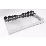 Elegance 19 x 11.5 in. Rectangular Mirror Serving Tray with Chrome Steel Frame thumbnail 1