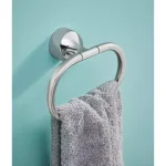 MOEN Idora Press and Mark Chrome Towel Ring - Wall Mount Hand Towel Holder thumbnail 2