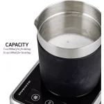 OVENTE 7 oz. Stainless Steel Milk Frother with Induction Base, 600W Hot and Cold Frother thumbnail 4