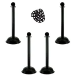 Mr. Chain Heavy-Duty Stanchion and Chain Kit, Black thumbnail 1