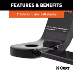 CURT Sway Tab Trailer Hitch Ball Mount, 2" Shank, 7,500 lbs Capacity, 2" Drop thumbnail 5