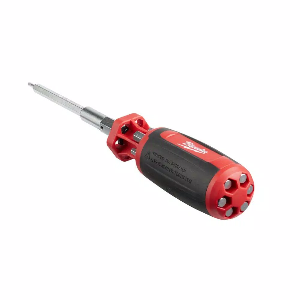 Milwaukee 9-in-1 SAE Hex/Key Drive Multi-Bit Screwdriver with Power Groove Bits