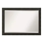 Amanti Art Signore 40.5 in. W x 28.5 in. H Rectangular Beveled Edge Wood Bathroom Vanity Mirror in Bronze thumbnail 4