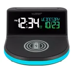 La Crosse Technology Wireless Charging Digital Alarm Clock with 7-Color Glowing Base thumbnail 6