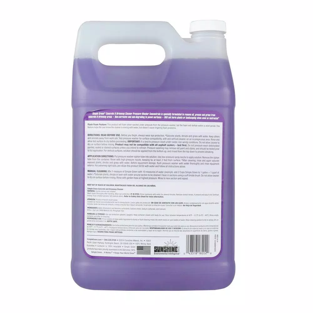 Simple Green Concrete and Driveway Cleaner Concentrate, 1 Gallon
