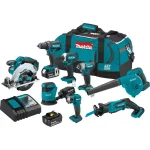 Makita 18V LXT Lithium-Ion 8-Piece Cordless Combo Tool Kit with 3.0Ah Batteries and Rapid Optimum Charger thumbnail 1