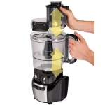 Hamilton Beach Stack and Snap 10-Cup 3-Speed Food Processor, 450W, Black thumbnail 5