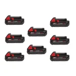 Milwaukee M18 REDLITHIUM 2.0 18V 2.0Ah Compact Lithium-Ion Battery Pack (8-Pack) thumbnail 1