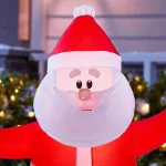 Home Accents Holiday 3.5 ft. Airblown Inflatables Santa Claus Christmas Decoration with LED Lights thumbnail 4