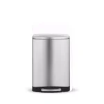 Innovaze 1.6 Gal. Brushed Stainless Steel Rectangular Step-On Trash Can with Fingerprint-Free Finish thumbnail 2