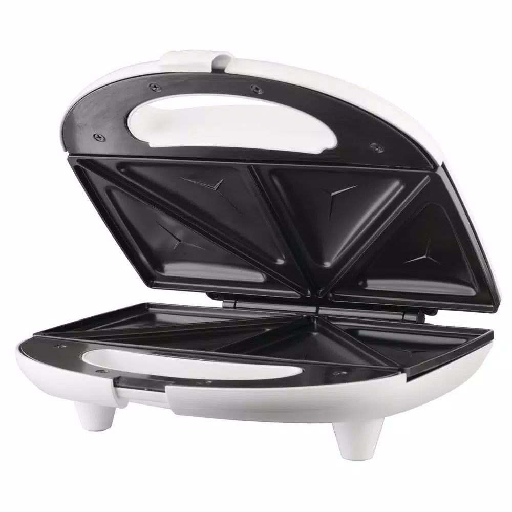 Brentwood Appliances TS-240B 750-Watt Dual Sandwich Maker, Nonstick, White