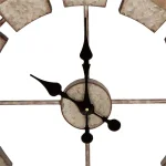 Glitzhome 38.98 in. Oversized Farmhouse Metal Wall Clock - Round Quartz Analog Clock thumbnail 3