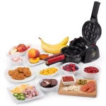 Presto Stuffler 900W Belgian Stuffed Waffle Maker, 5-inch Nonstick Black Waffle Iron thumbnail 5