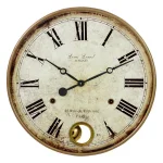 Aspire Home Accents Raleigh Brown Pendulum Wall Clock - Large Italian Provincial Analog Decor thumbnail 1