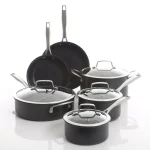 Unbranded Kenmore Pro Arbor Heights 10-Piece Nonstick Aluminum Cookware Set, Black thumbnail 3