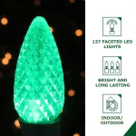 Fraser Hill Farm 3 ft. 137-Light LED Red and Green Oval Ornament Christmas Light thumbnail 1