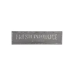 LITTON LANE Fresh Produce From Local Farm Iron Decorative Sign - Rustic Farmhouse Wall Decor thumbnail 2