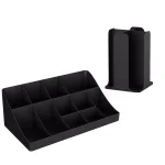 Mind Reader 15-Compartment Coffee Condiment & Cup and Lid Organizer Set, Black thumbnail 1