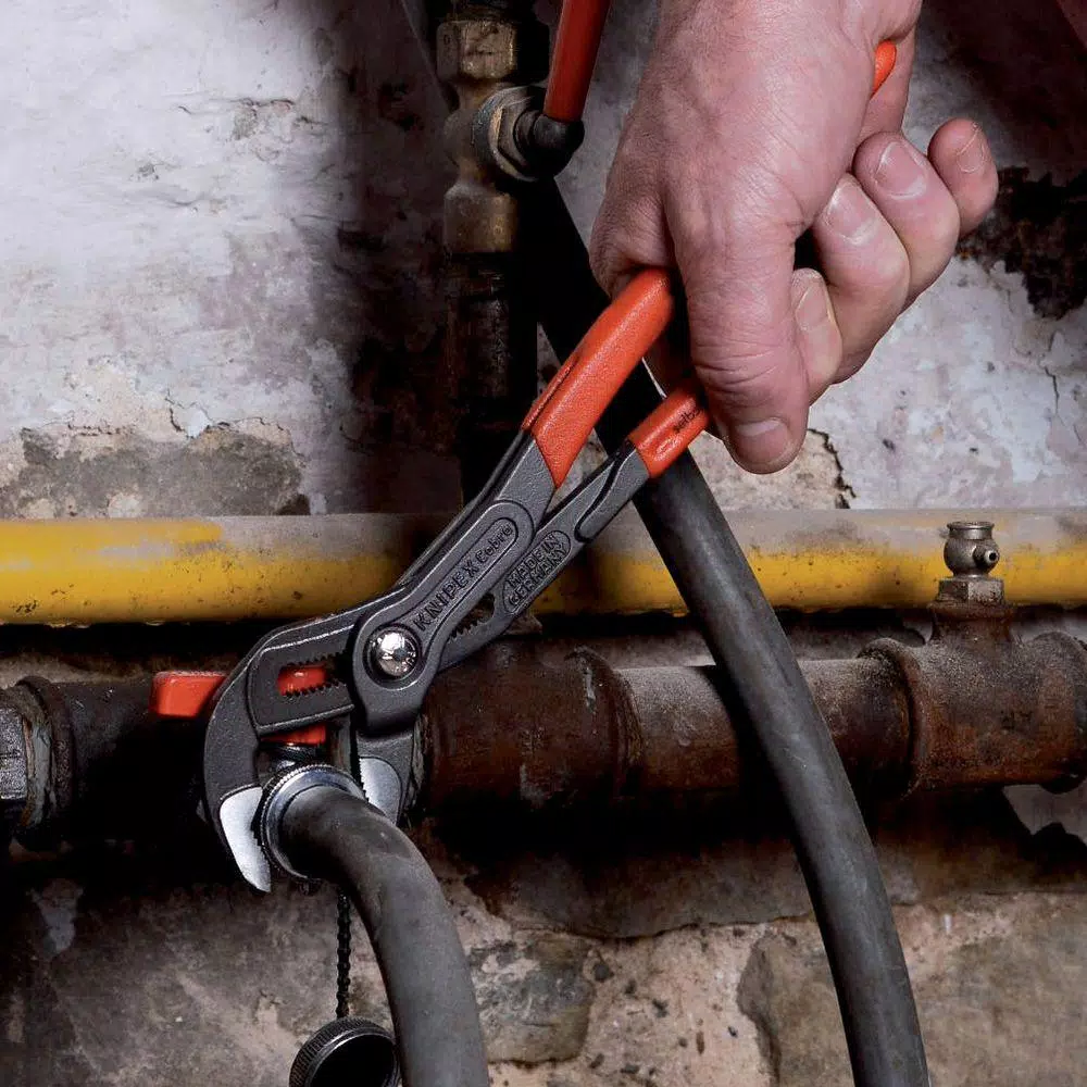 Knipex 12 in. COBRA High-Tech Water Pump Pliers, Forged Steel, 61 HRC Teeth