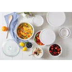 Corningware French White 10-Piece Ceramic Bakeware Set with Lids thumbnail 4