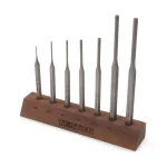 TEKTON 7-Piece Pin Punch Set, 1/16 in. to 1/4 in. with Walnut Bench Block thumbnail 1