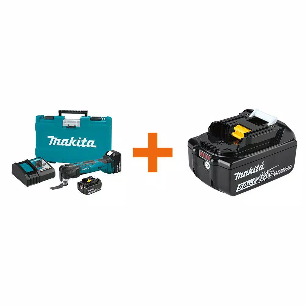 Makita 18V LXT Cordless Oscillating Multi-Tool Kit with 5.0Ah Battery and Charger