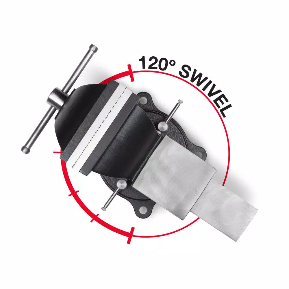 TEKTON 6 in. Swivel Bench Vise with Polished Anvil