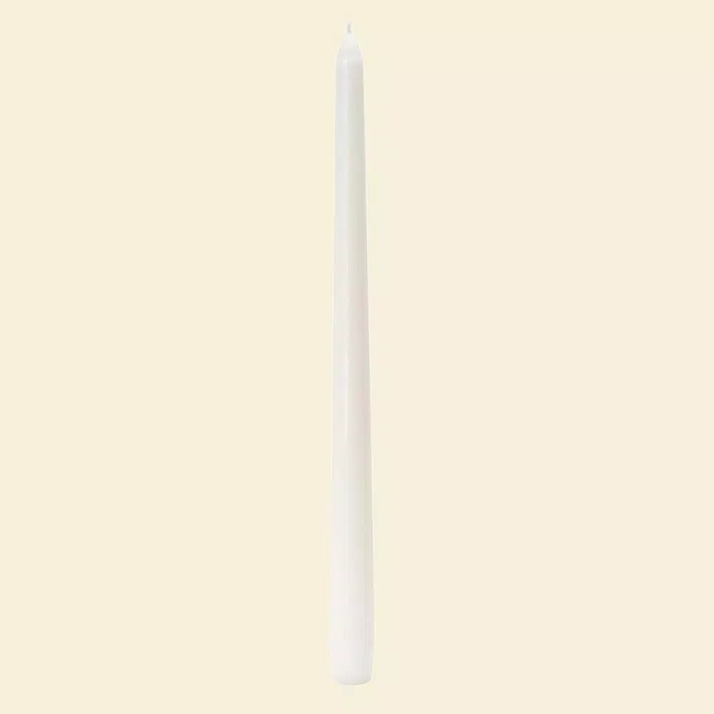 Zest Candle 12 in. White Taper Candles, 12-Set