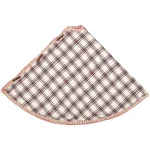 VHC Brands 48 in. Amory Ivory White and Brick Red Plaid Farmhouse Christmas Tree Skirt thumbnail 3