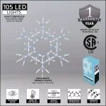 Kringle Traditions 36 in. 105-Light LED Cool White Twinkle Snowflake Outdoor Decoration thumbnail 3
