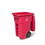 Toter 64 Gal. Red Hazardous Medical Waste Trash Can with Wheels and Locking Lid thumbnail 3