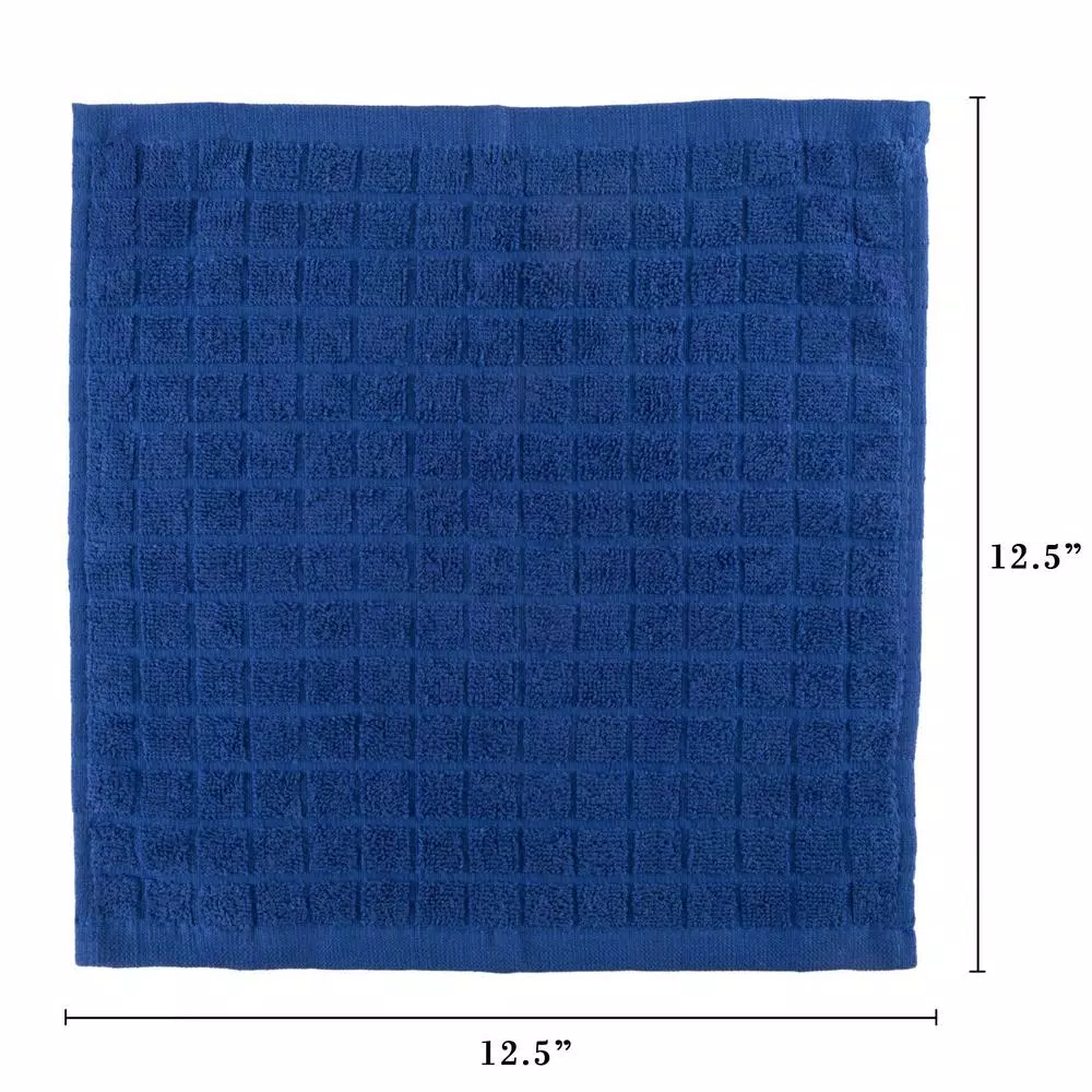 Lavish Home 16-Pack Windowpane Pattern Cotton Kitchen Towels - Multi-Color Set