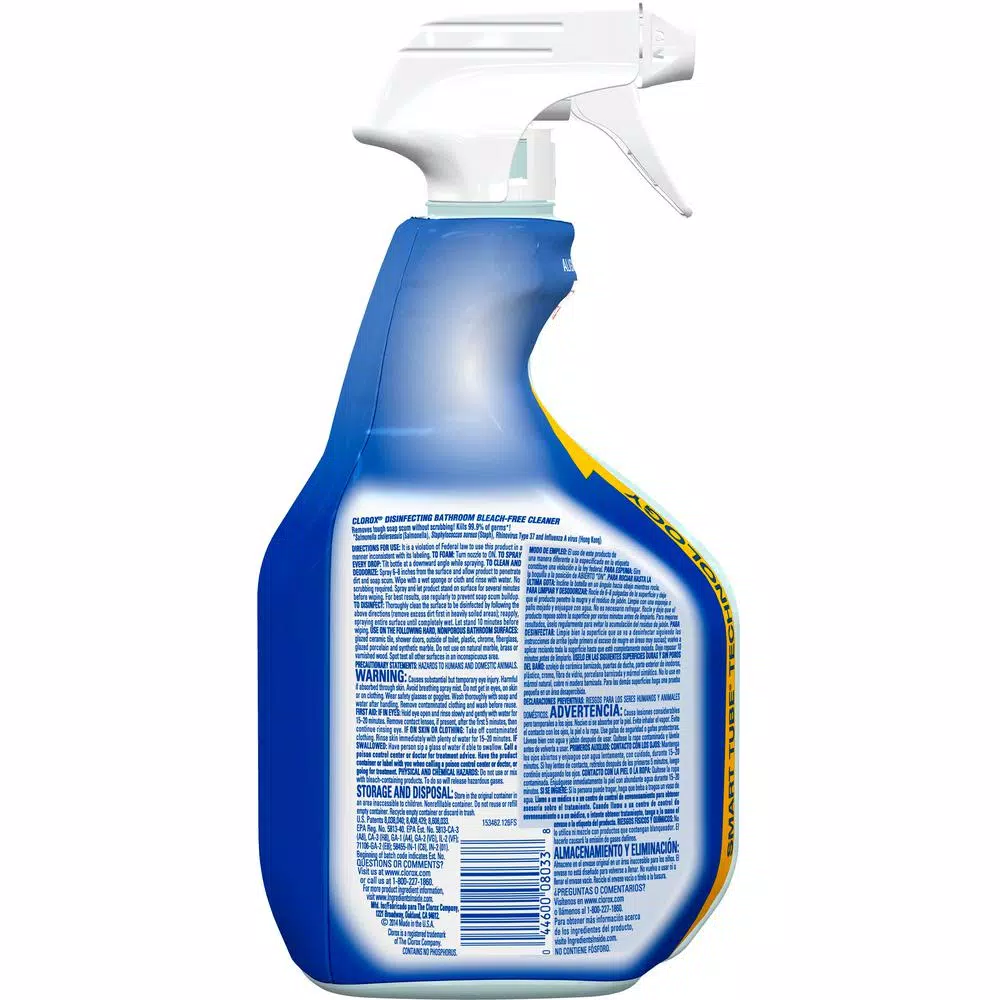 Clorox Disinfecting Bathroom Cleaner Spray, Bleach-Free, 30 oz. (2-Pack)
