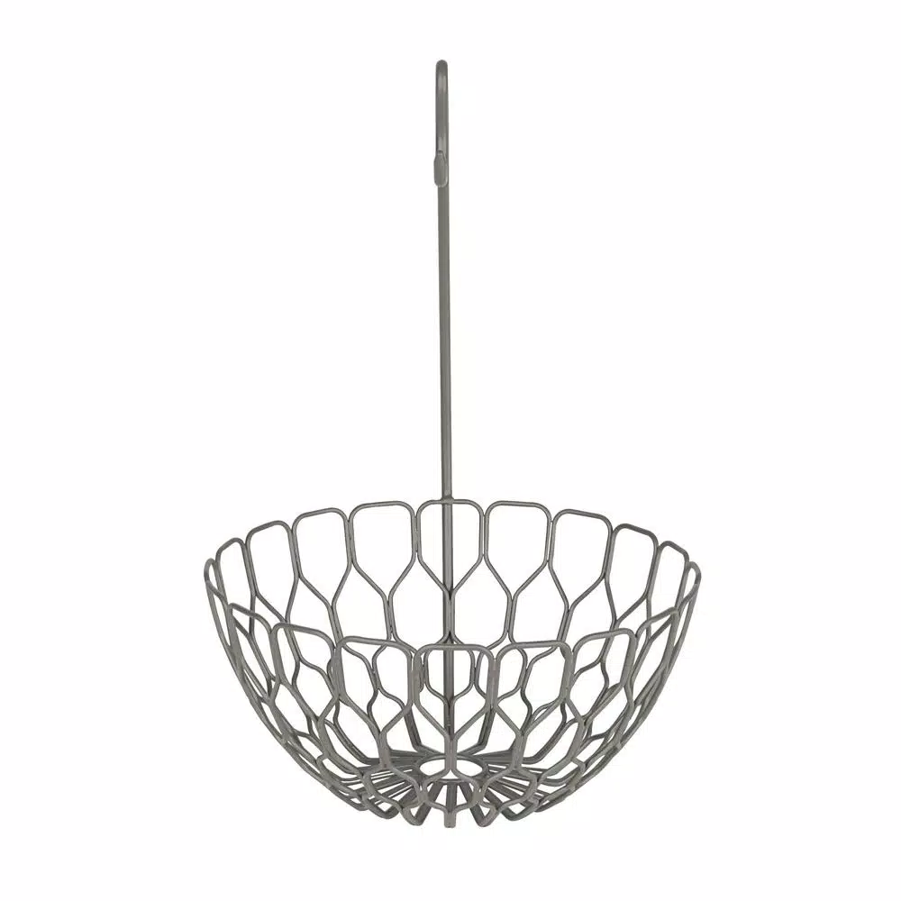 Spectrum Honeycomb Gray Fruit Basket with Banana Hanger Tree
