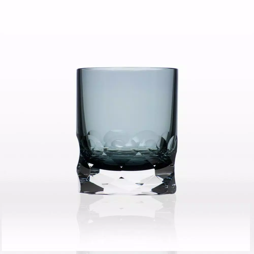 Rolf Glass Vienna 7 oz. Smoke Blue Old-Fashioned Glass Set (Set of 2)