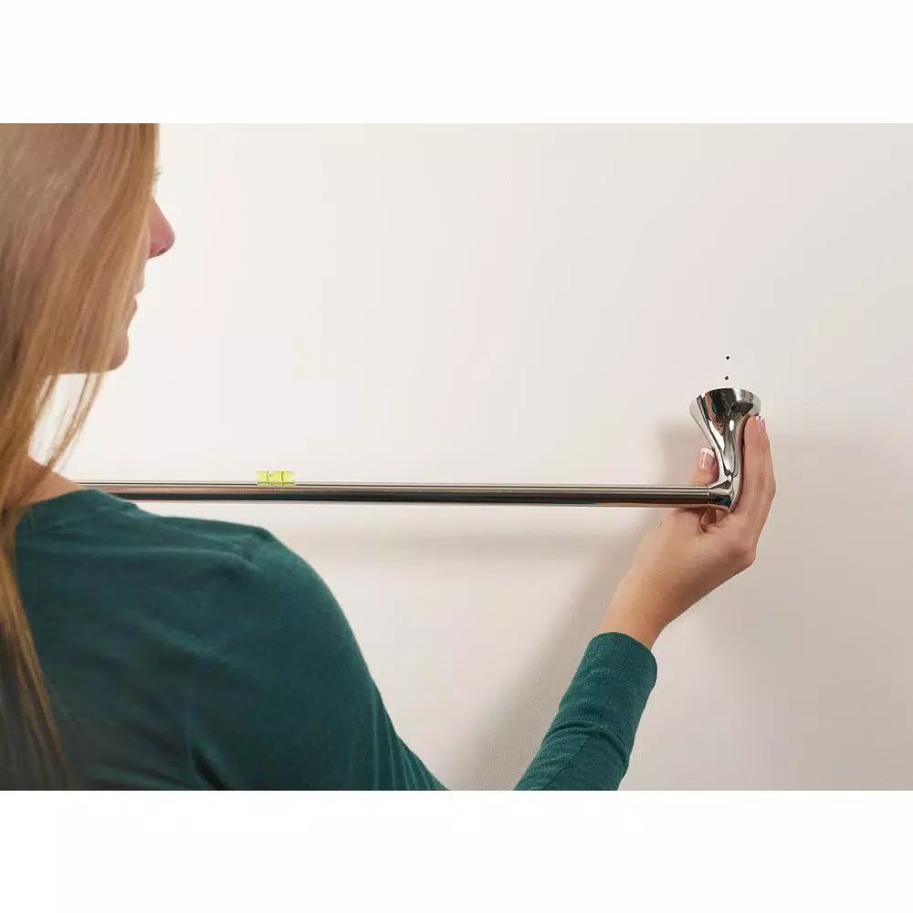 MOEN Darcy 24 in. Chrome Towel Bar - Modern Zinc Single Towel Bar