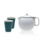 VIVA Scandinavia Jaimi 3-Piece Porcelain Teapot and Laura Cup Set, 4.5-Cup thumbnail 1