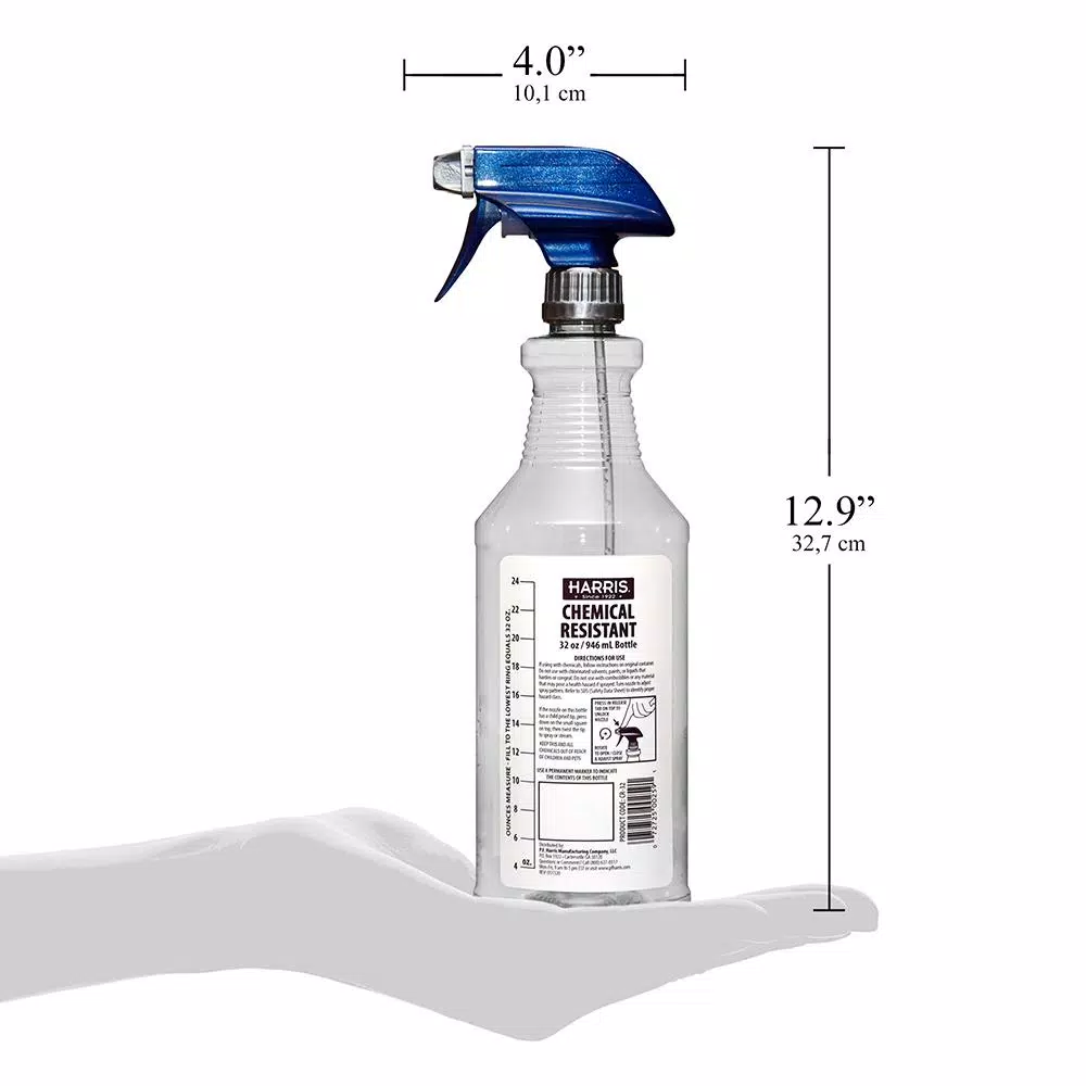 Harris 32 oz. Heavy-Duty Chemical Resistant Pro Spray Bottle, 10-Pack