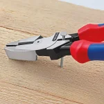 KNIPEX 9.5 in. High Leverage Lineman's Pliers with Dual-Component Comfort Grips and Tether Attachment thumbnail 4